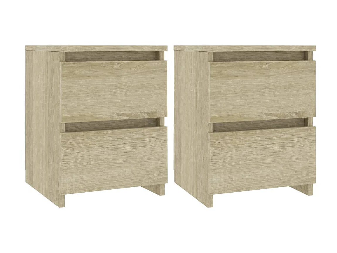 2er-Set Nachttische Nachtschrank Sonoma-Eiche 30x30x40 cm Holzwerkstoff -RN50180