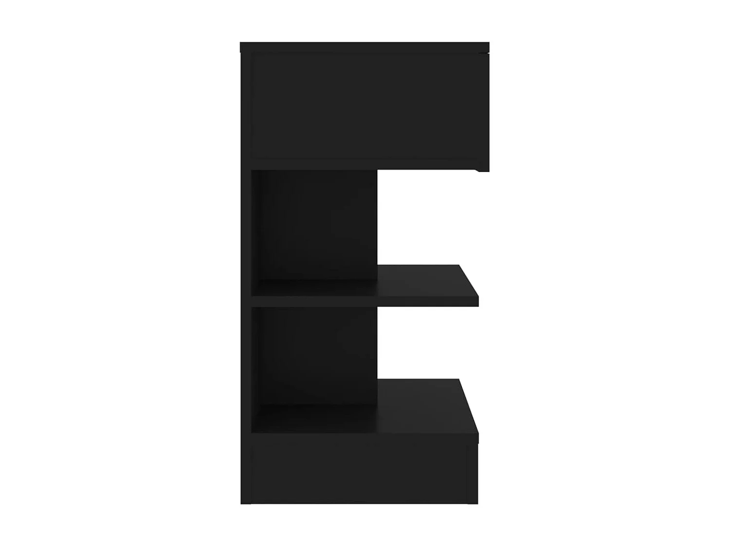 2er-Set Nachttische Nachtschrank Schwarz 40x35x65 cm -RN59583