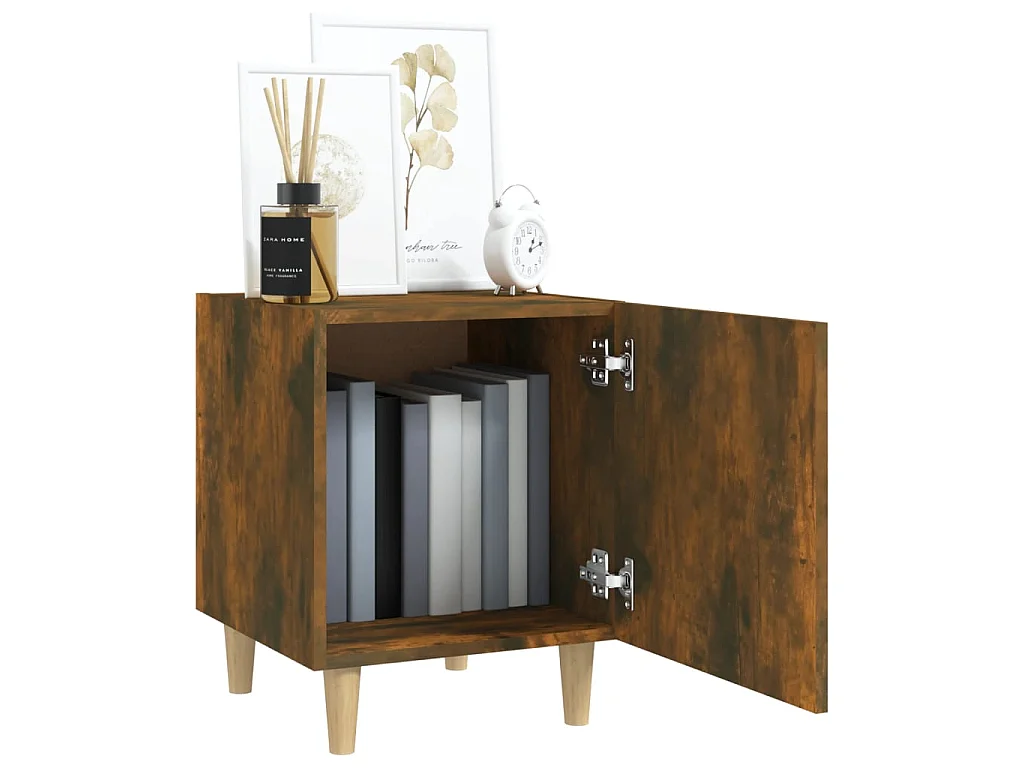 Nachttisch Nachtschrank Räuchereiche Holzwerkstoff -RN87293