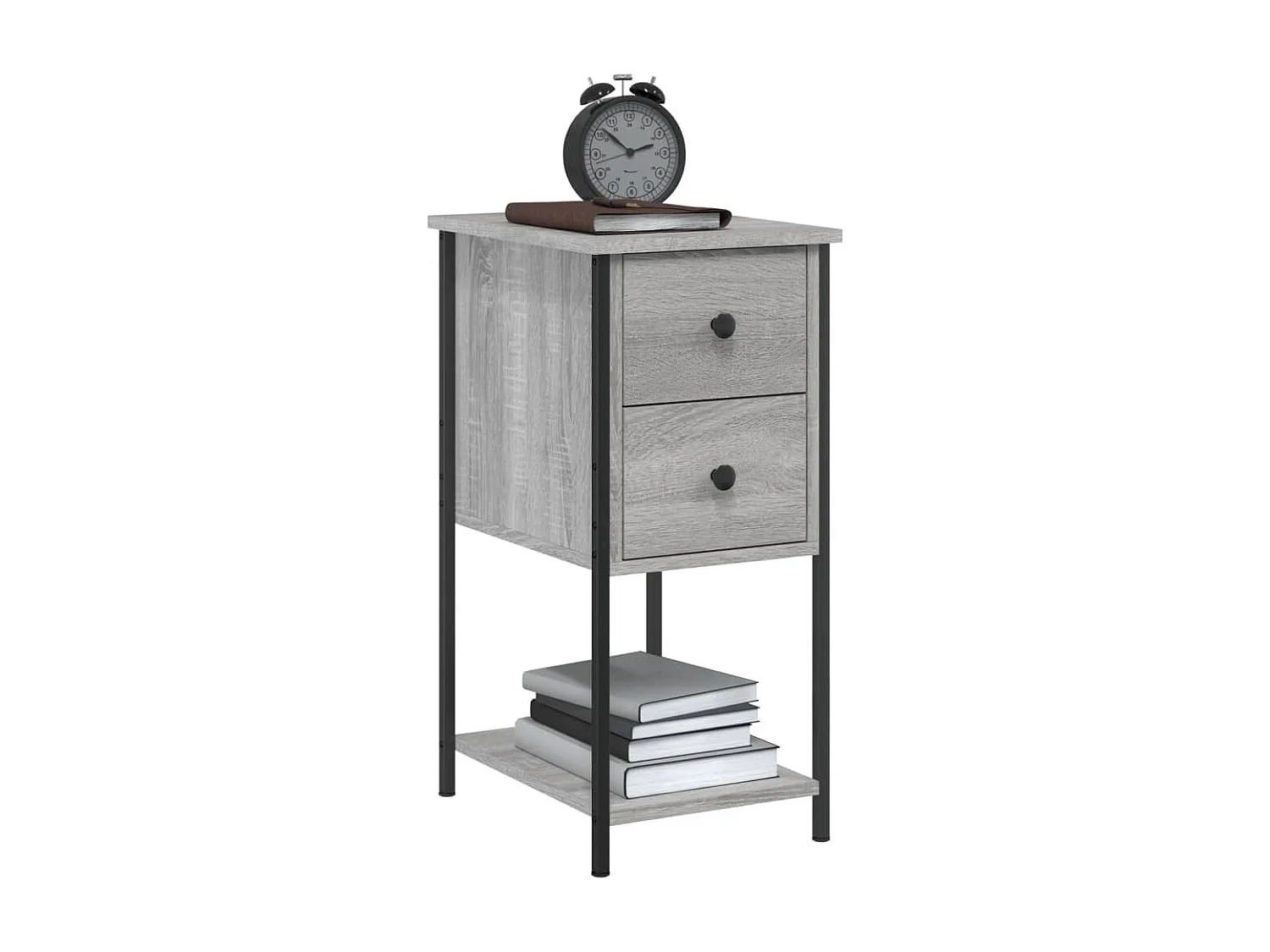 2er-Set Nachttische Nachtschrank Grau Sonoma 32x42x70 cm Holzwerkstoff -RN41930