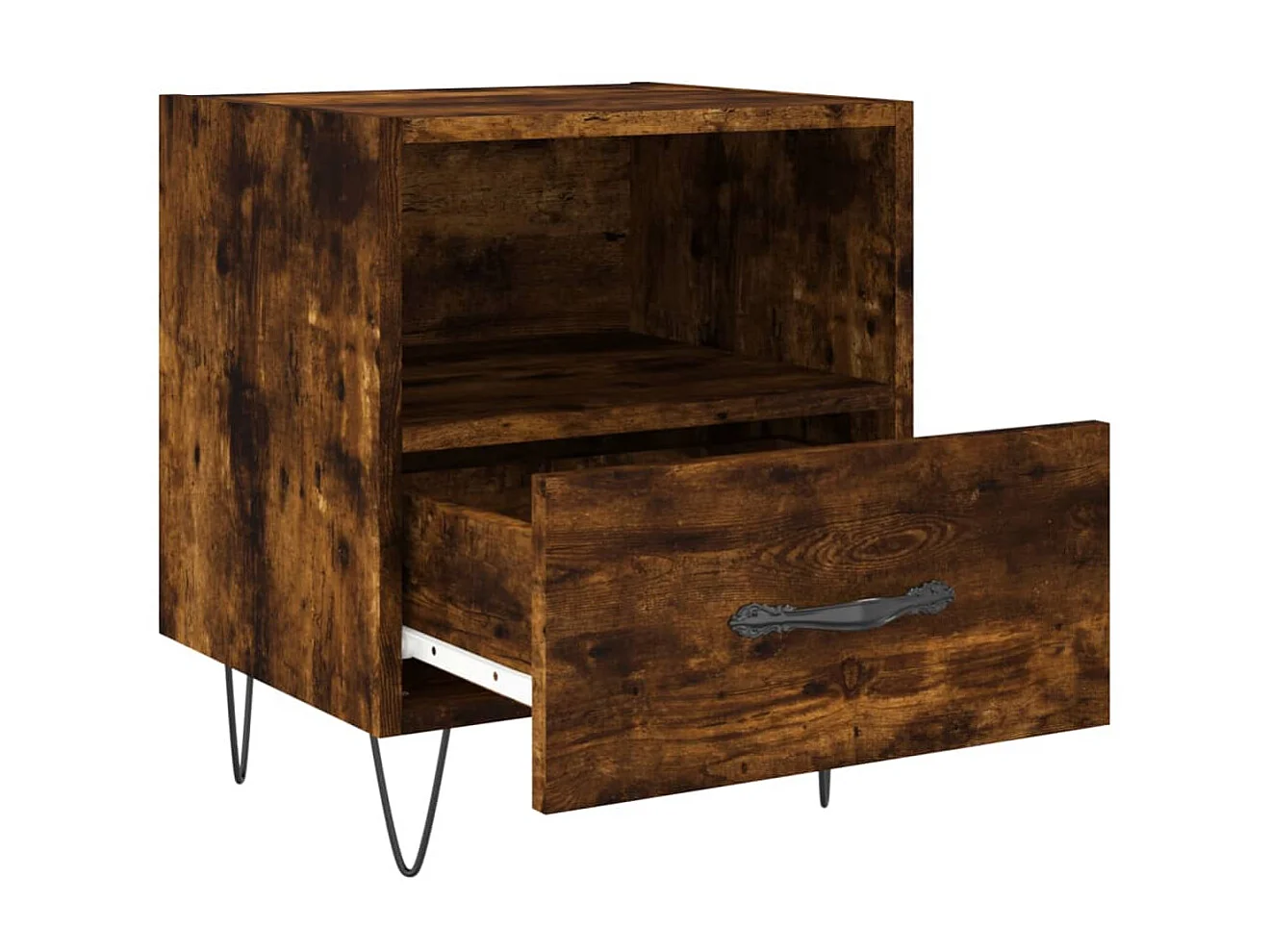 2er-Set Nachttische Nachtschrank Räuchereiche 40x35x47,5 cm Holzwerkstoff -RN38047