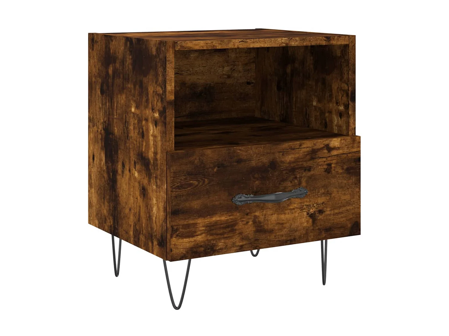 2er-Set Nachttische Nachtschrank Räuchereiche 40x35x47,5 cm Holzwerkstoff -RN38047