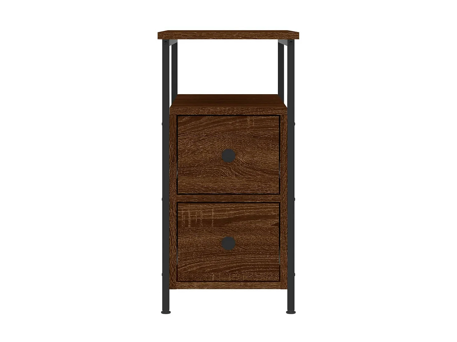 2er-Set Nachttische Nachtschrank Braun Eichen-Optik 30x60x60 cm Holzwerkstoff -RN73683