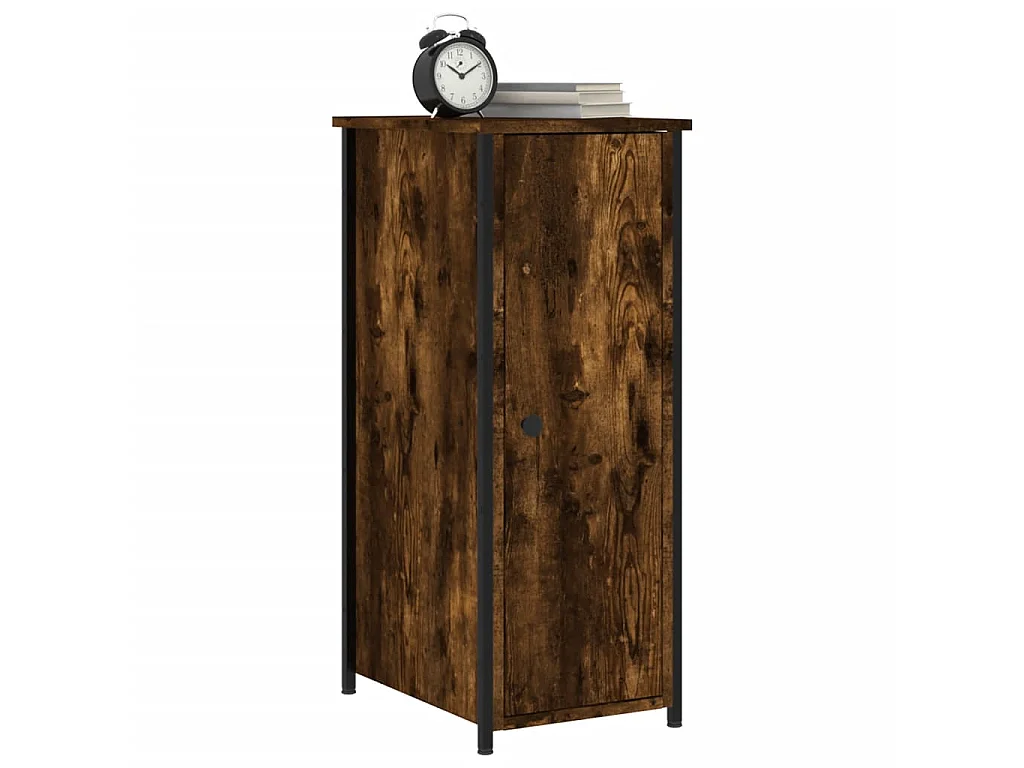 2er-Set Nachttische Nachtschrank Räuchereiche 32x42x80 cm Holzwerkstoff -RN28924