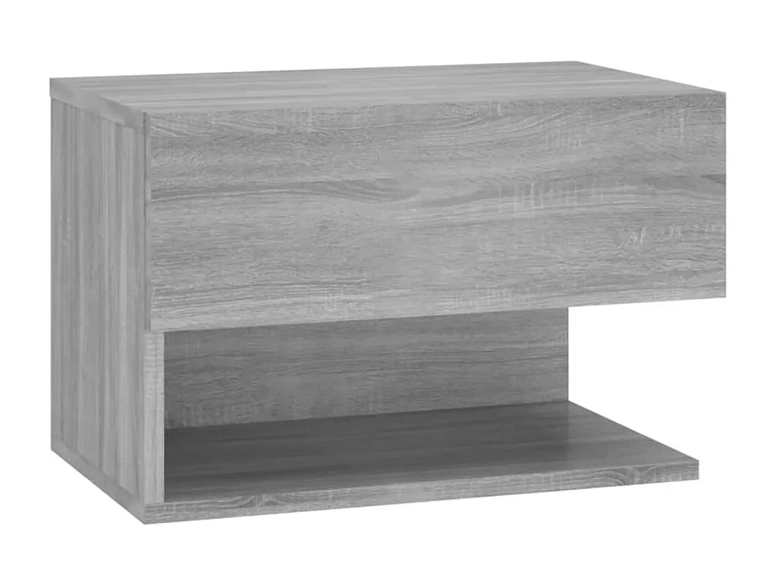 2er-Set Wand-Nachttische Nachtschrank Grau Sonoma -RN98835