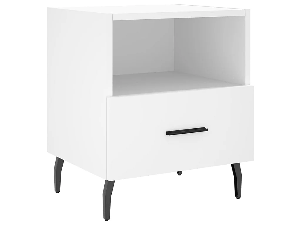 2er-Set Nachttische Nachtschrank Weiß 40x35x47,5 cm Holzwerkstoff -RN48510