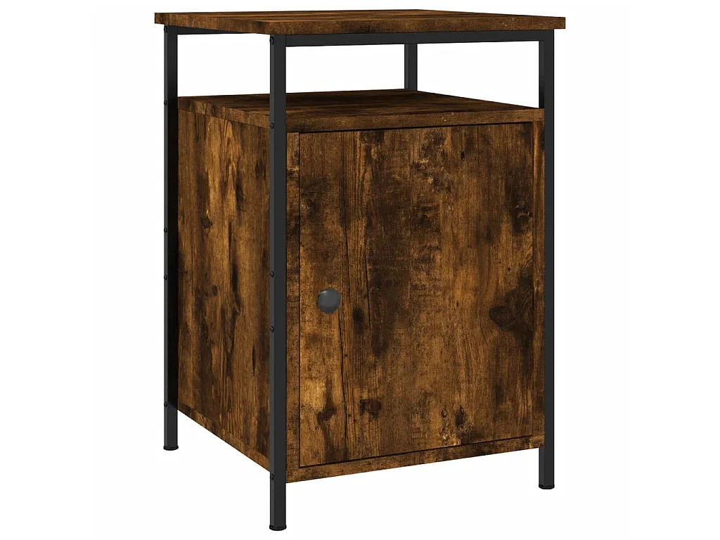 2er-Set Nachttische Nachtschrank Räuchereiche 40x42x60 cm Holzwerkstoff -RN64868