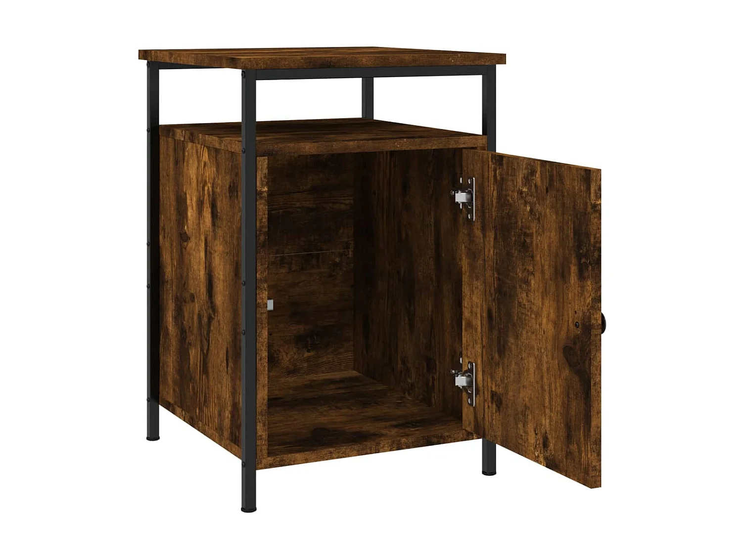 2er-Set Nachttische Nachtschrank Räuchereiche 40x42x60 cm Holzwerkstoff -RN64868