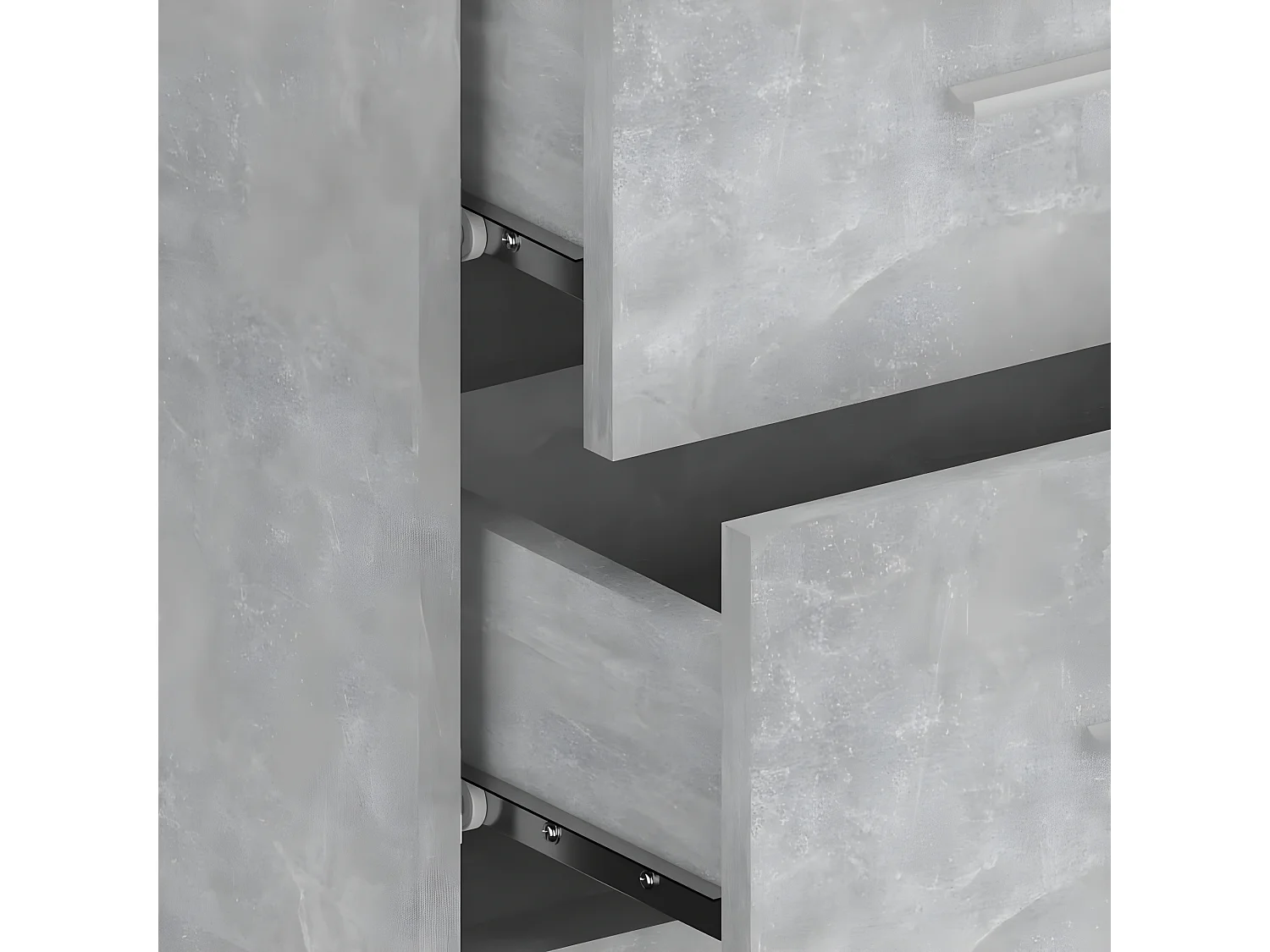 Wand-Nachttisch Betongrau Nachtschrank -RN14145