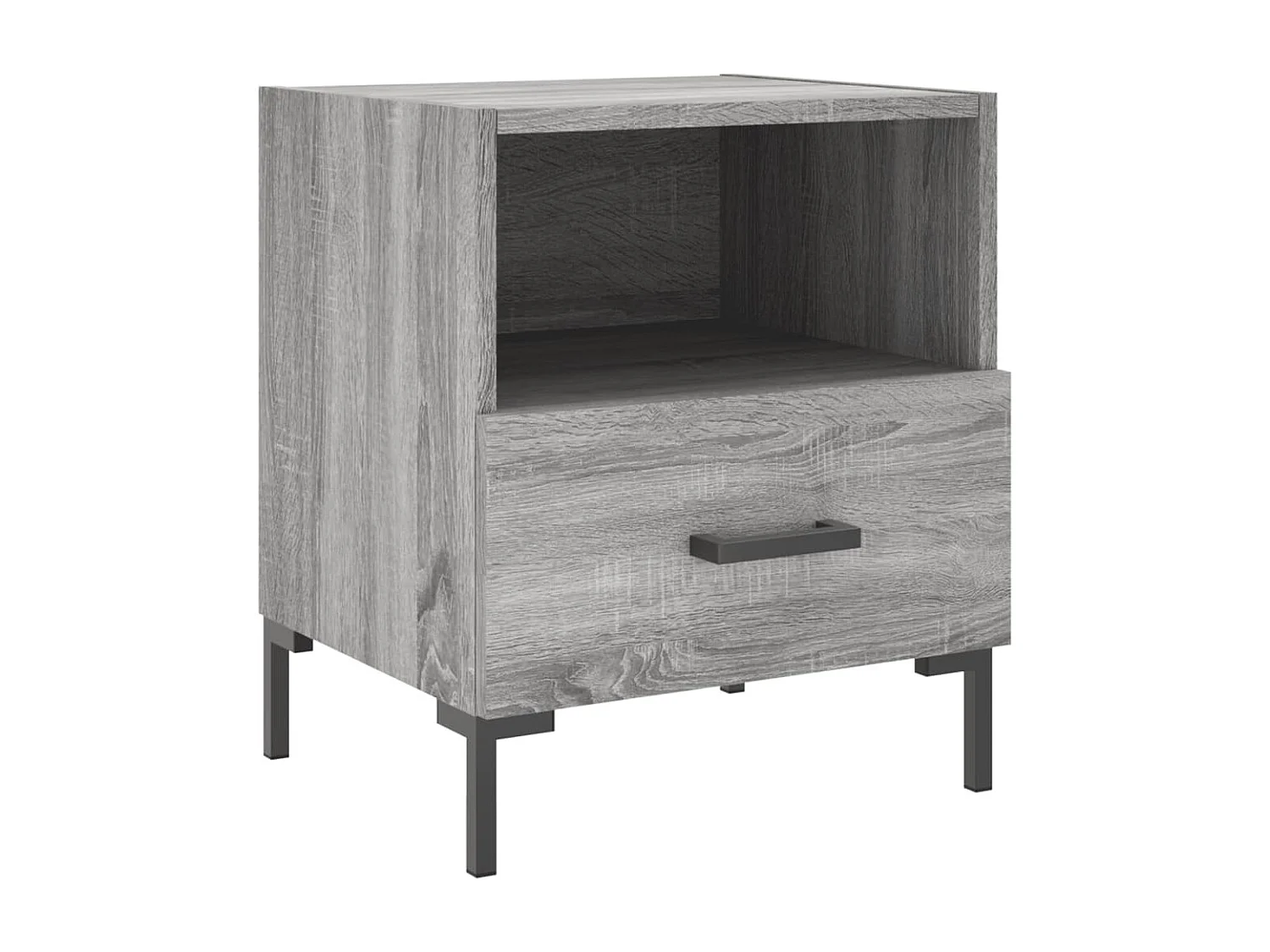 2er-Set Nachttische Nachtschrank Grau Sonoma 40x35x47,5 cm Holzwerkstoff -RN12663