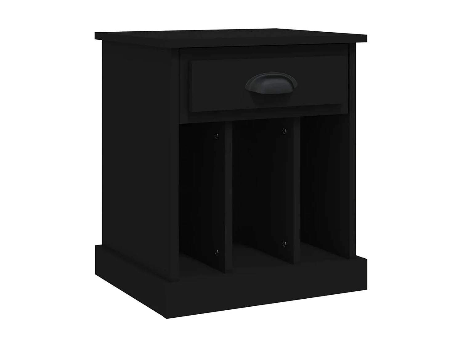 2er-Set Nachttische Nachtschrank Schwarz 43x36x50 cm -RN28034