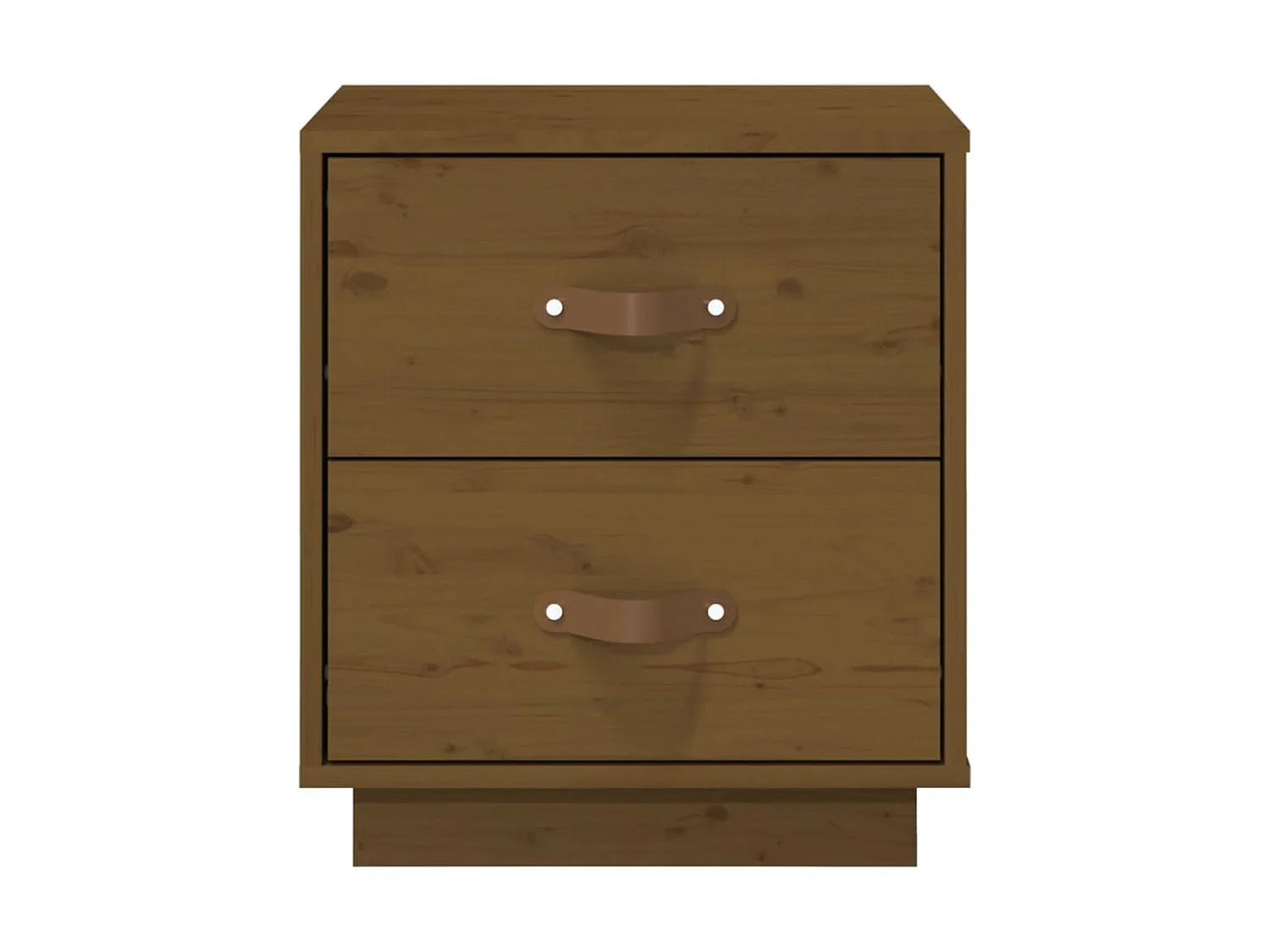 Nachttisch Nachtschrank Honigbraun 40x34x45 cm Massivholz Kiefer -RN29953