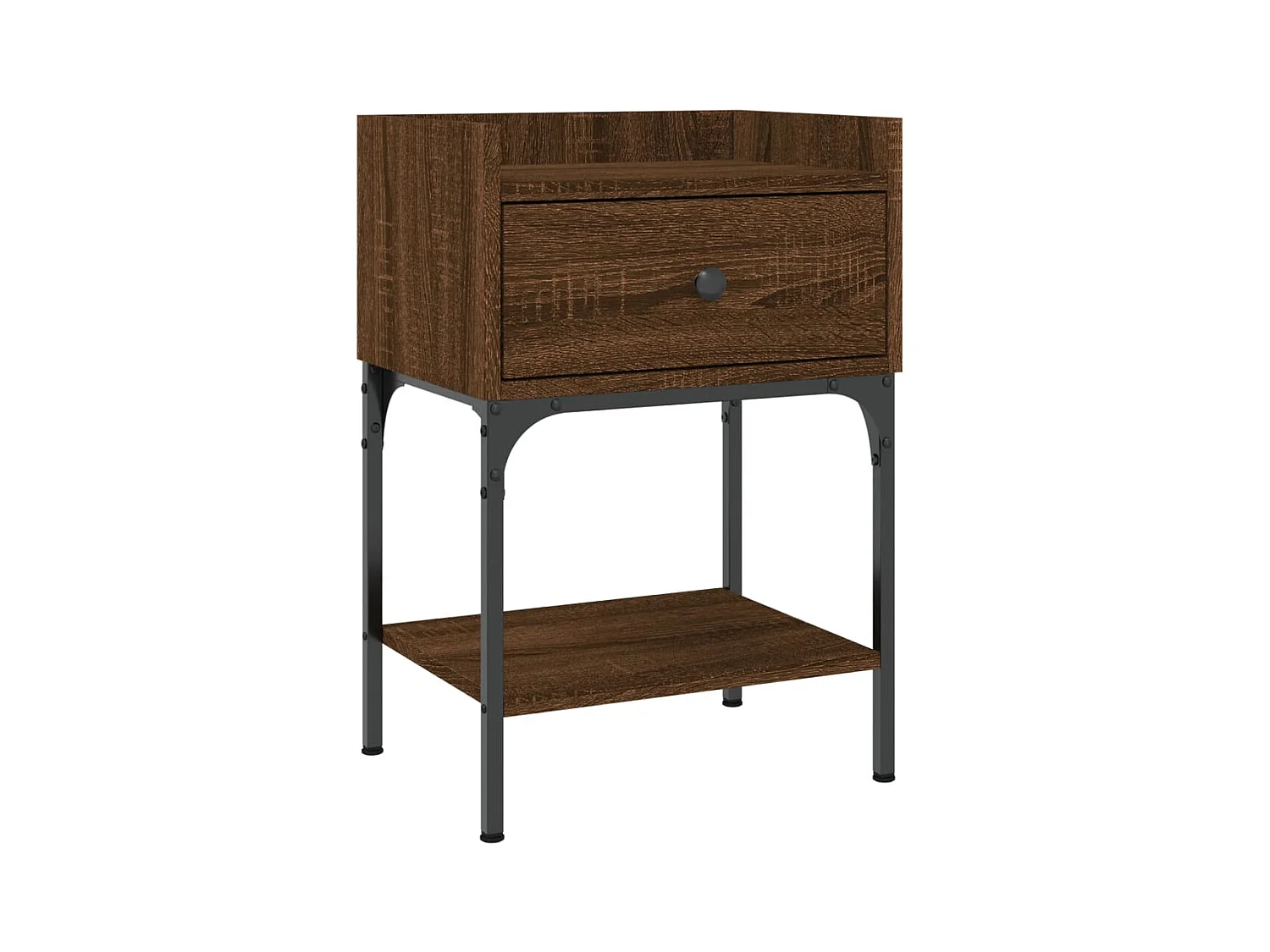 2er-Set Nachttische Nachtschrank Braun Eichen-Optik 40,5x31x60 Holzwerkstoff -RN39303