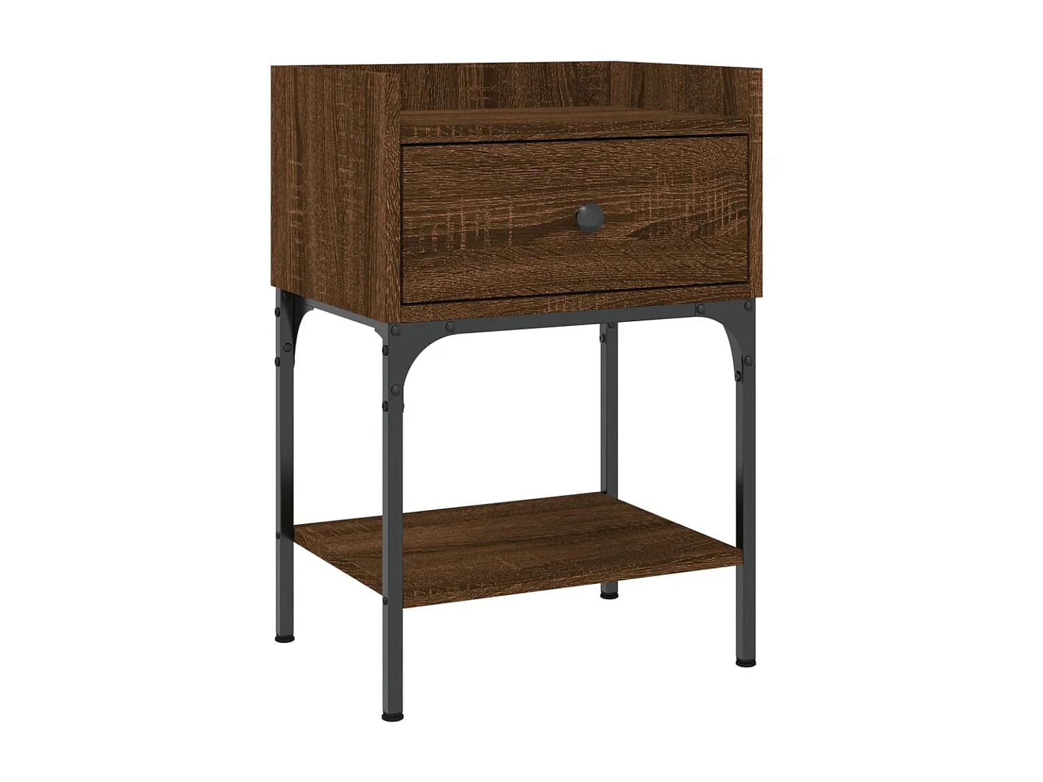 2er-Set Nachttische Nachtschrank Braun Eichen-Optik 40,5x31x60 Holzwerkstoff -RN39303