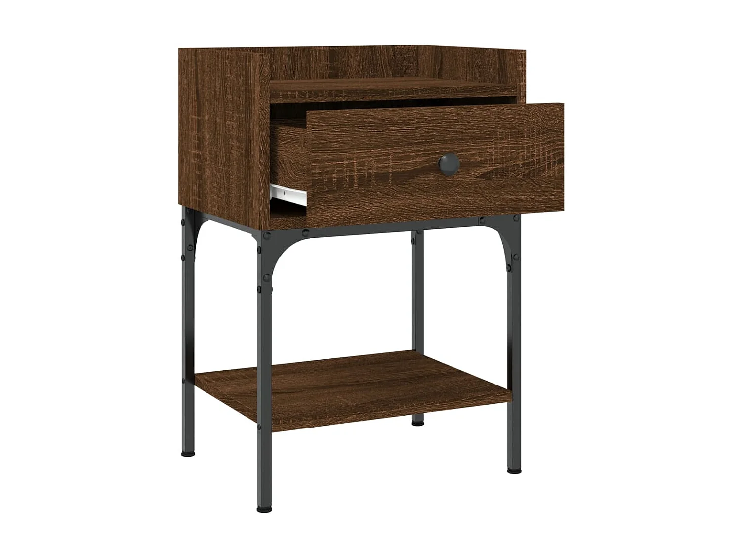 2er-Set Nachttische Nachtschrank Braun Eichen-Optik 40,5x31x60 Holzwerkstoff -RN39303