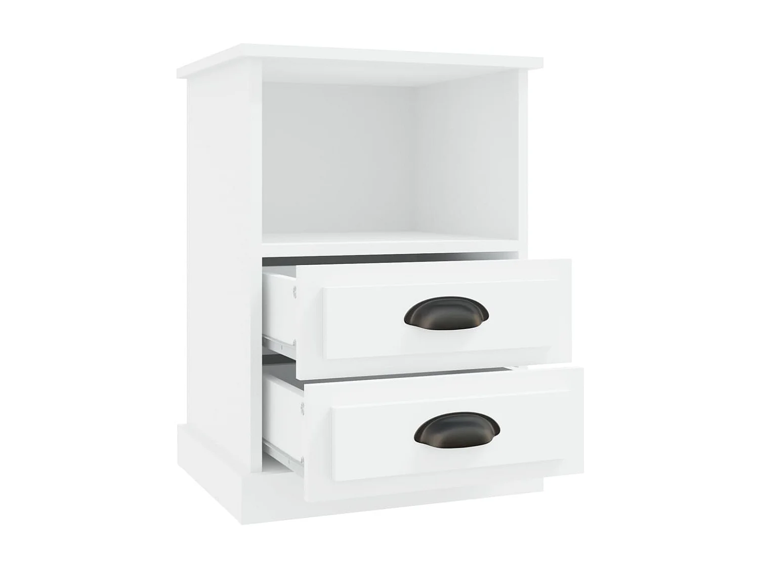 Nachttisch Nachtschrank Weiß 43x36x60 cm -RN74675