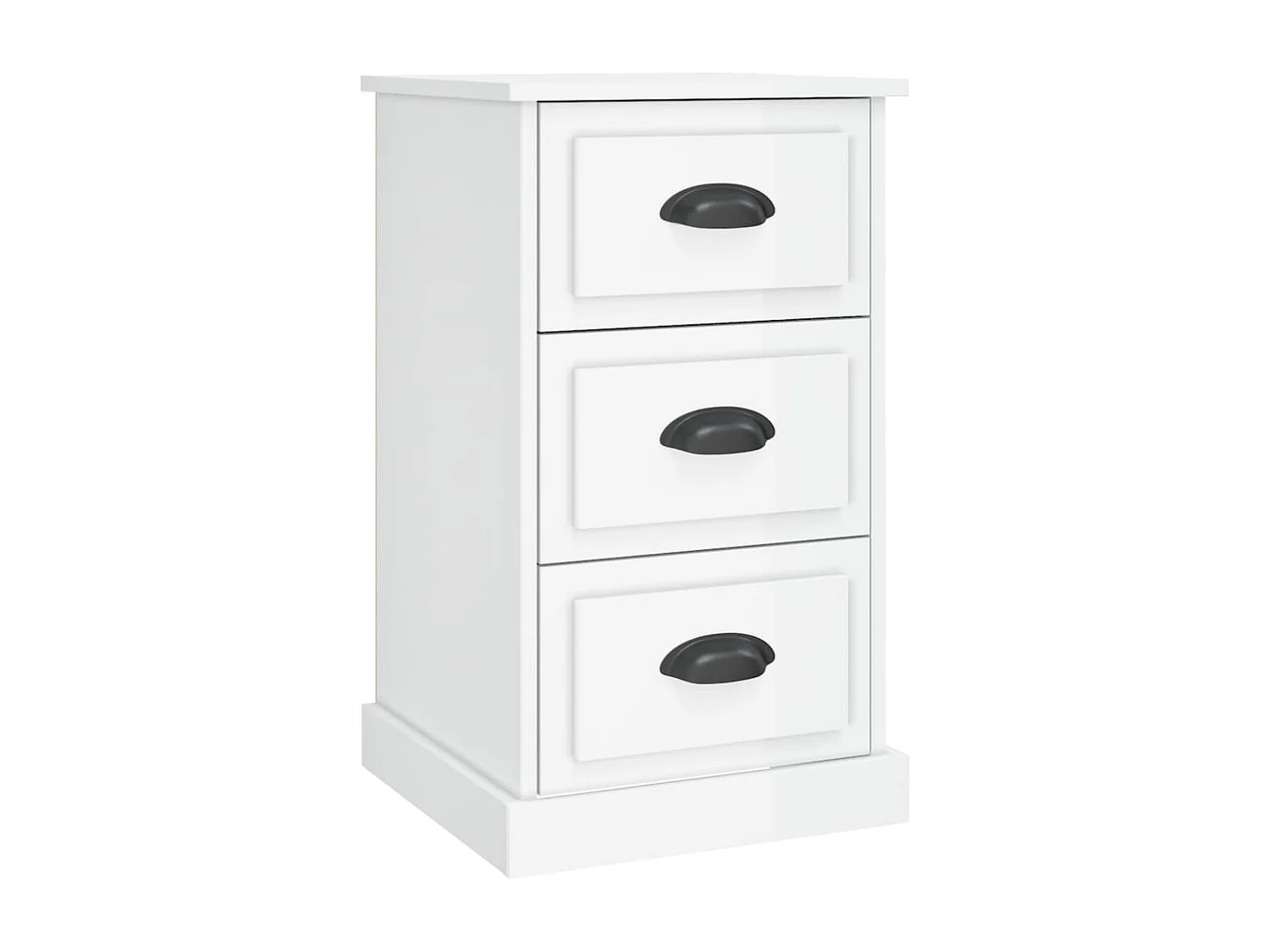 Nachttisch Nachtschrank Hochglanz-Weiß 39x39x67 cm Holzwerkstoff -RN83512