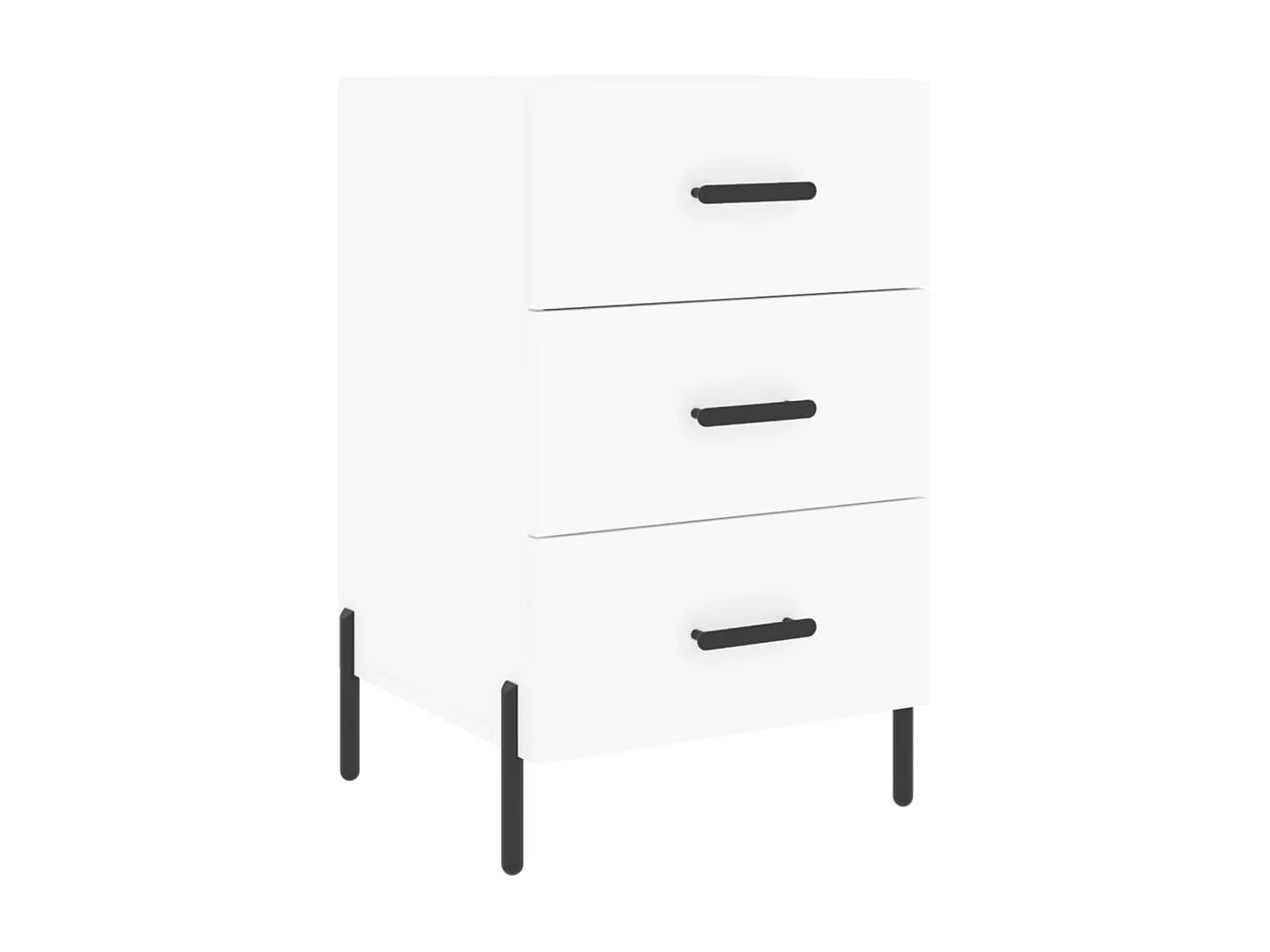 Nachttisch Nachtschrank Weiß 40x40x66 cm Holzwerkstoff -RN41024