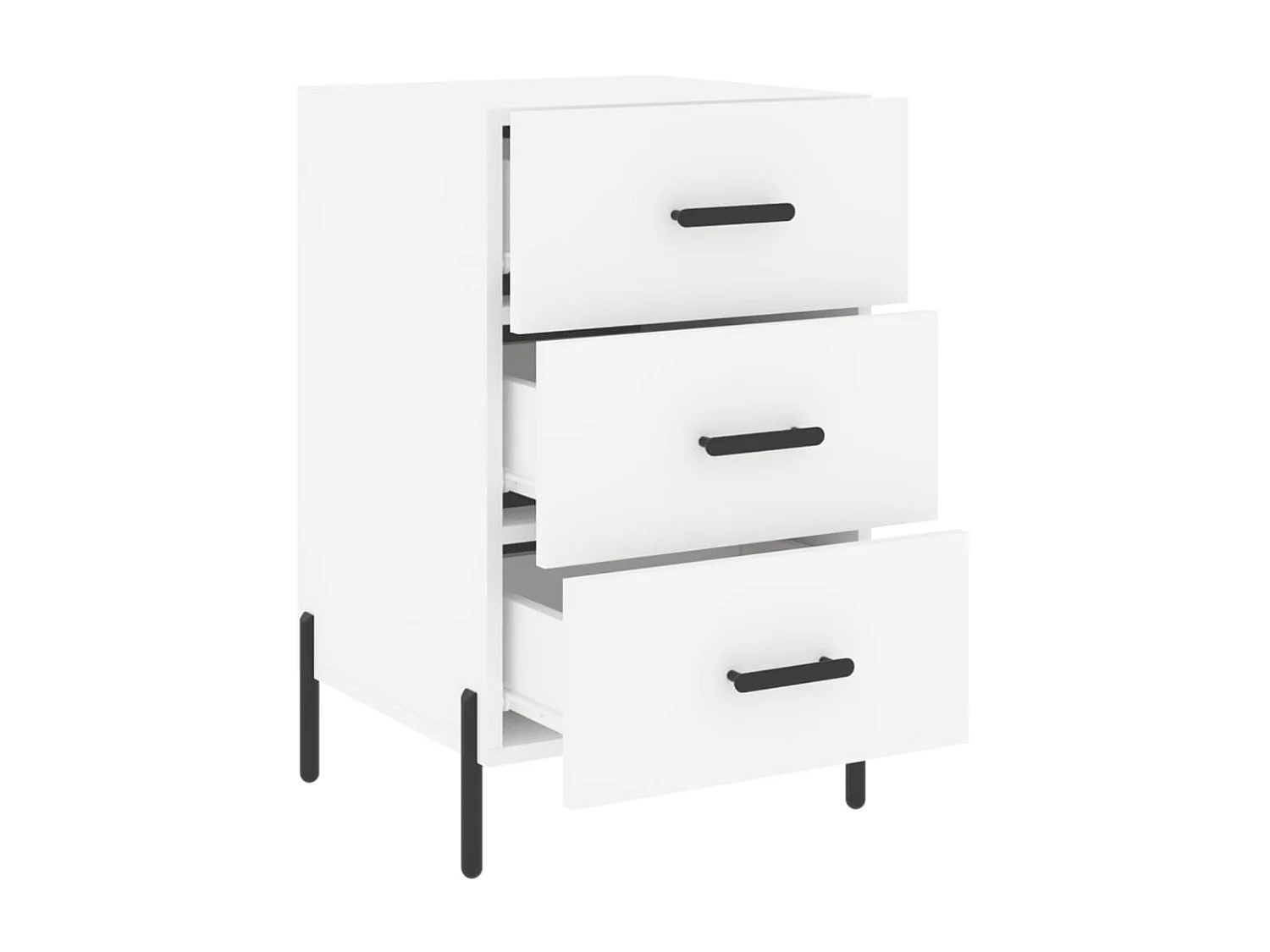 Nachttisch Nachtschrank Weiß 40x40x66 cm Holzwerkstoff -RN41024