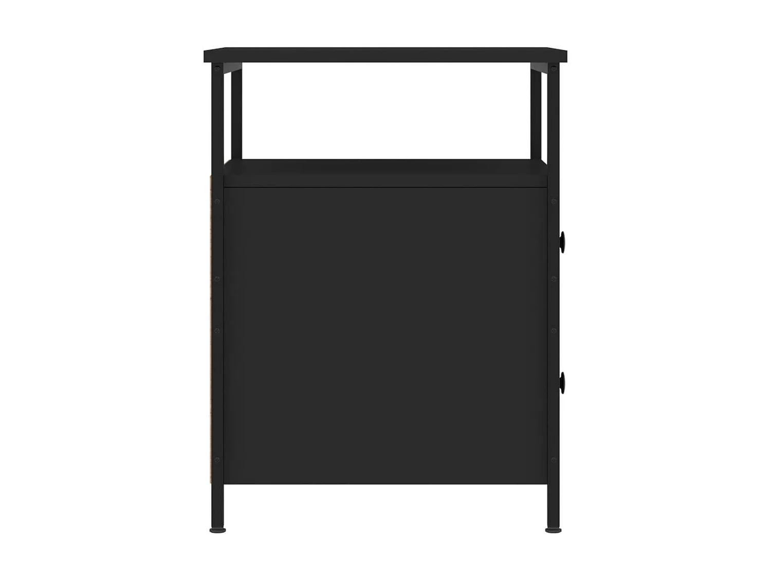 Nachttisch Nachtschrank Schwarz 44x45x60 cm Holzwerkstoff -RN72641