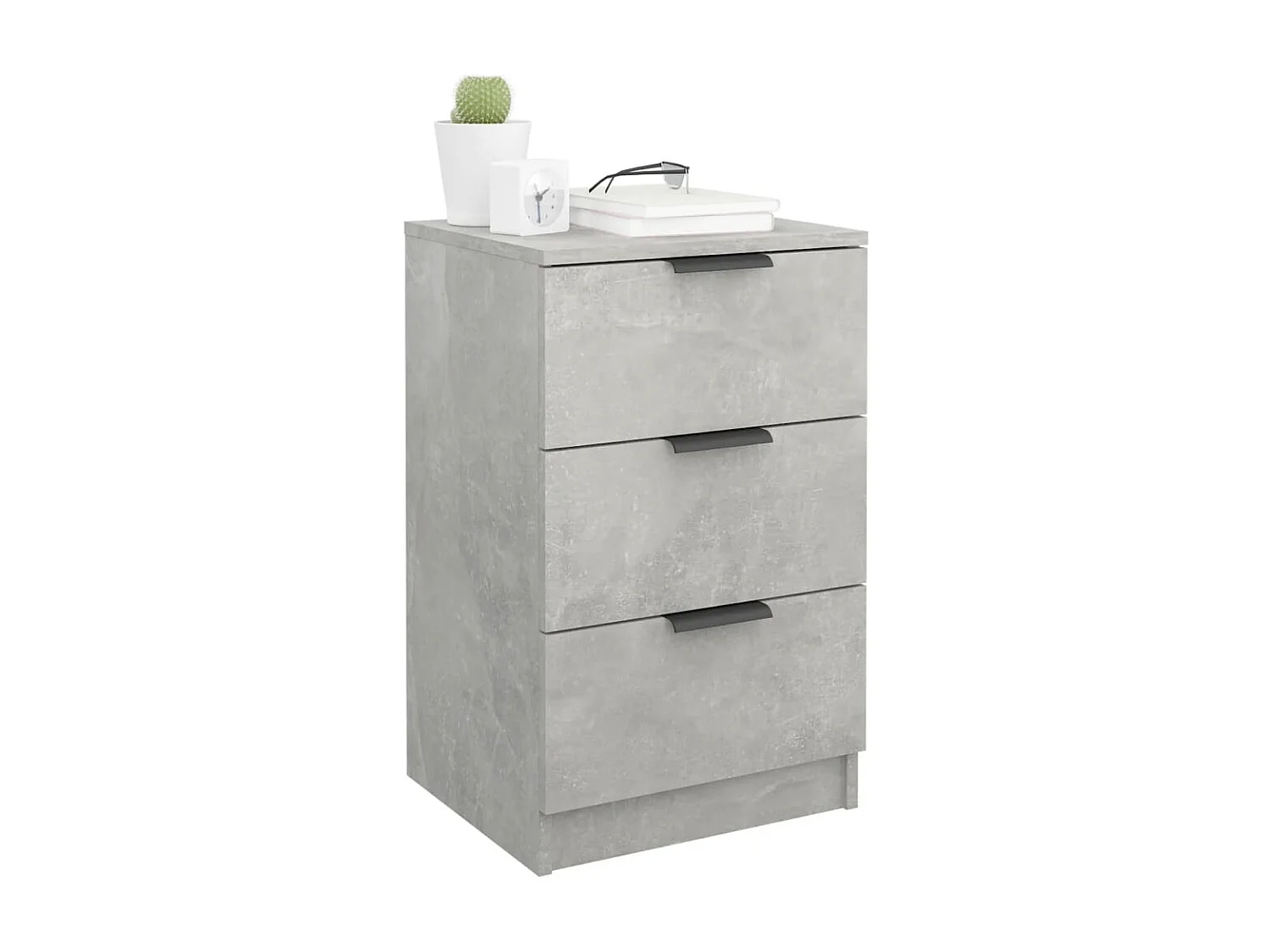 Nachttisch Betongrau Nachtschrank 40x36x65 cm -RN17886