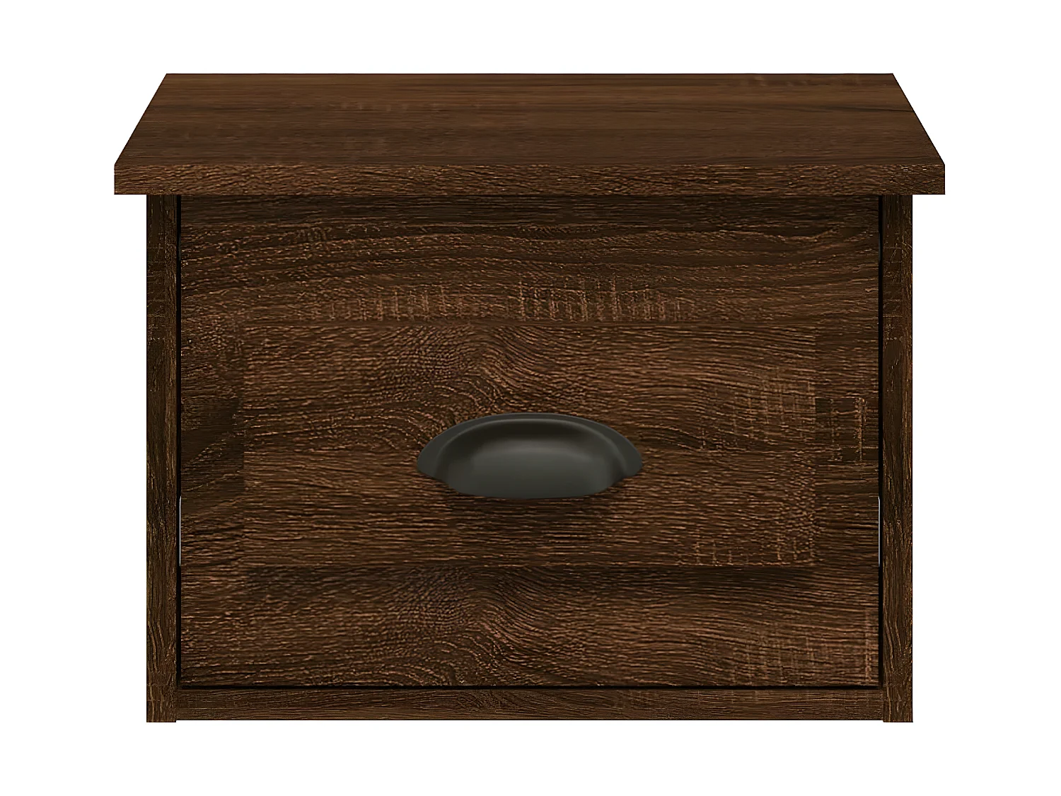 2er-Set Wand-Nachttische Nachtschrank Braun Eichen-Optik 41,5x36x28 cm -RN13836