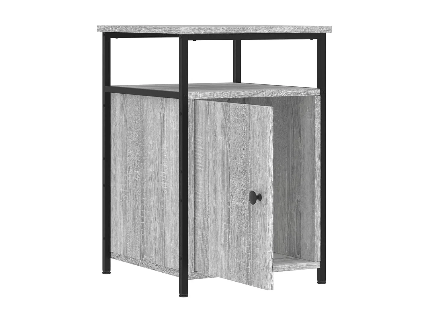 2er-Set Nachttische Nachtschrank Grau Sonoma 40x42x60 cm Holzwerkstoff -RN60472