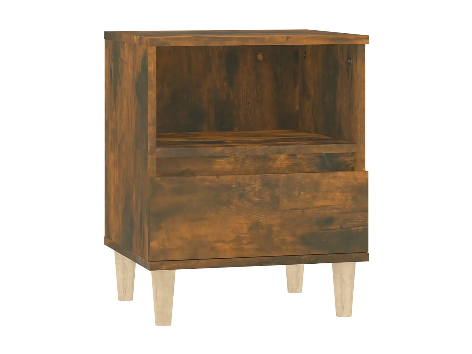 2er-Set Nachttische Nachtschrank Räuchereiche 40x35x50 cm -RN99725