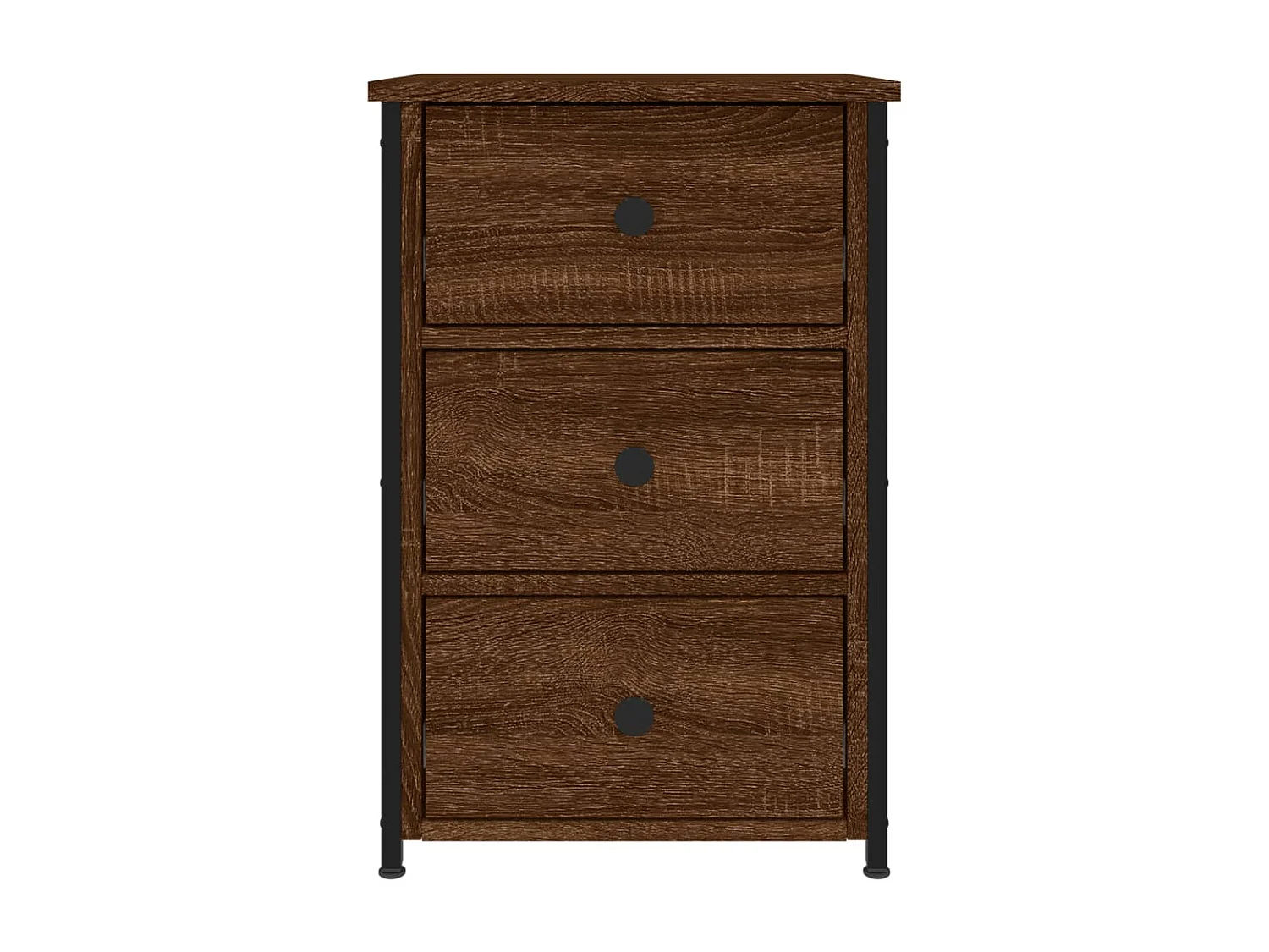 2er-Set Nachttische Nachtschrank Braun Eichen-Optik 40x36x60 cm Holzwerkstoff -RN22965