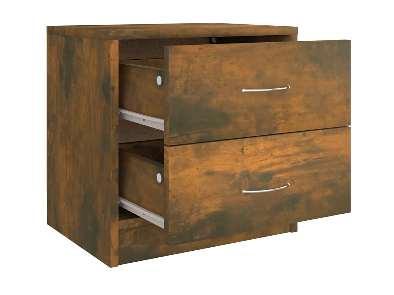 Nachttisch Nachtschrank Räuchereiche 40x30x40 cm Holzwerkstoff -RN65445