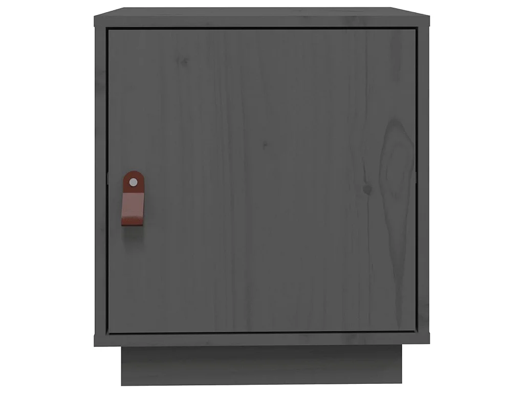 2er-Set Nachttische Nachtschrank Grau 40x34x45 cm Massivholz Kiefer -RN61777