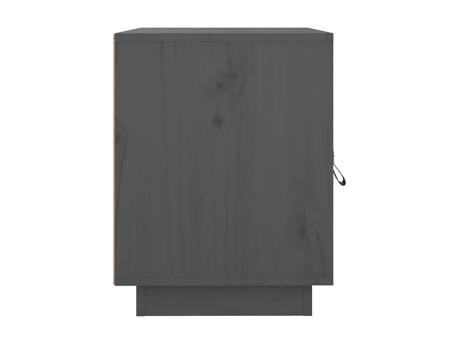 2er-Set Nachttische Nachtschrank Grau 40x34x45 cm Massivholz Kiefer -RN61777