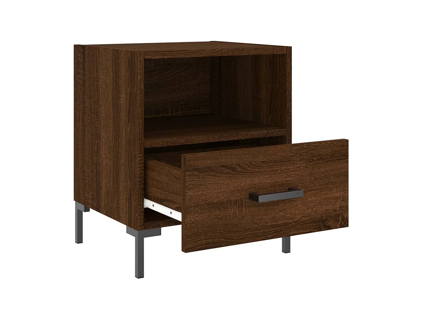 2er-Set Nachttische Nachtschrank Braun Eichen-Optik 40x35x47,5cm Holzwerkstoff -RN82898