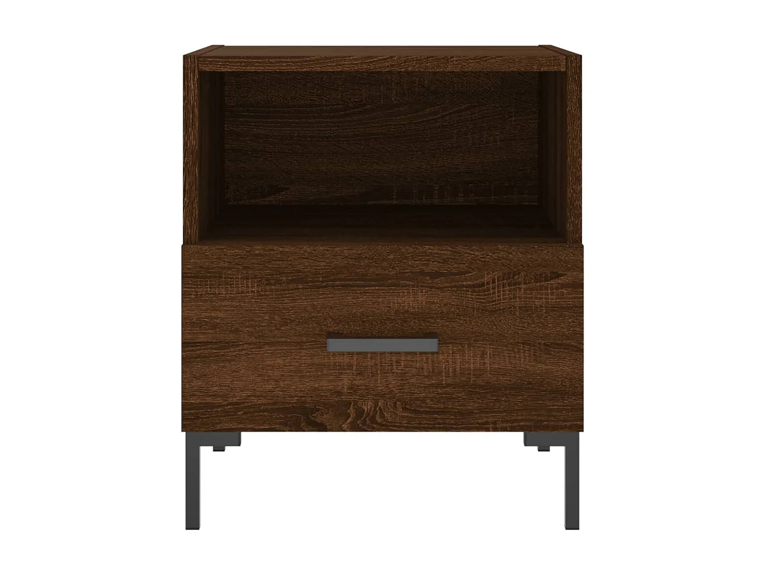 2er-Set Nachttische Nachtschrank Braun Eichen-Optik 40x35x47,5cm Holzwerkstoff -RN82898