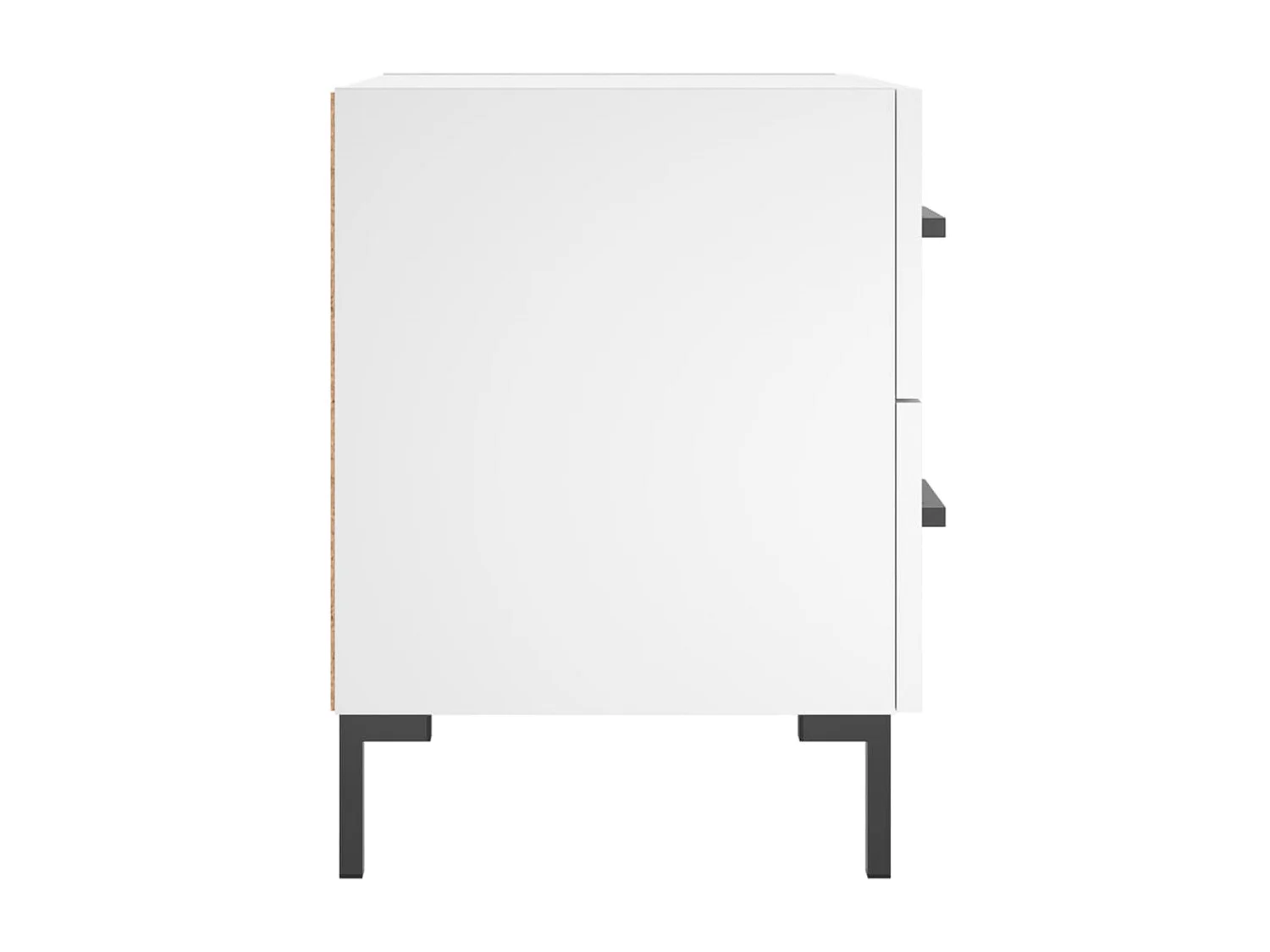 2er-Set Nachttische Nachtschrank Weiß 40x35x47,5 cm Holzwerkstoff -RN87041