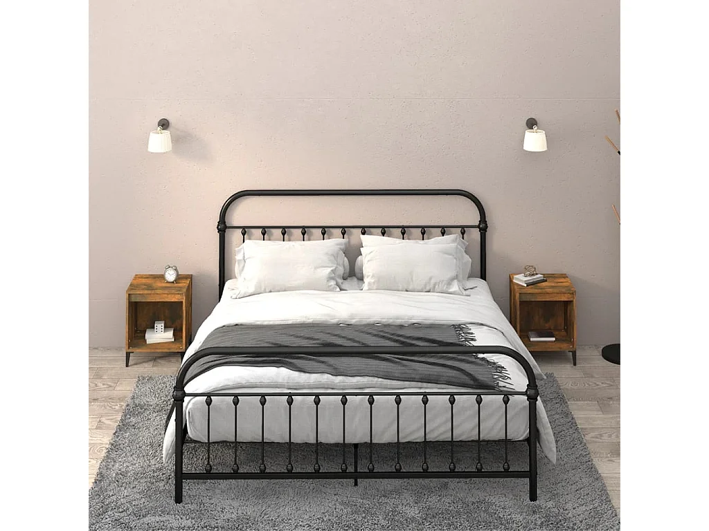 2er-Set Nachttische Nachtschrank Räuchereiche 40x35x50 cm -RN28522