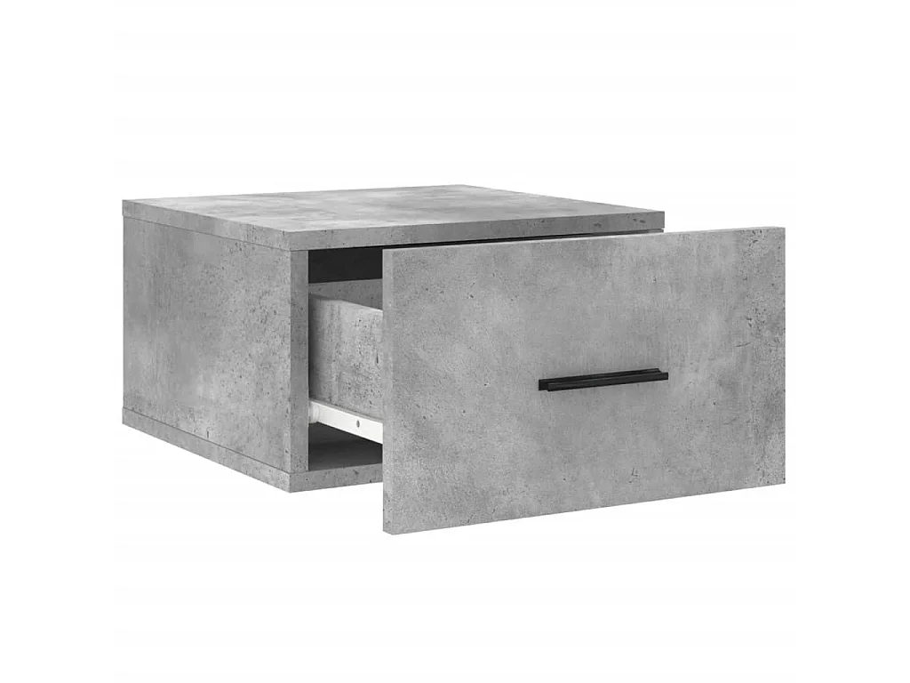 2er-Set Wand-Nachttische Nachtschrank Betongrau 35x35x20 cm -RN26584