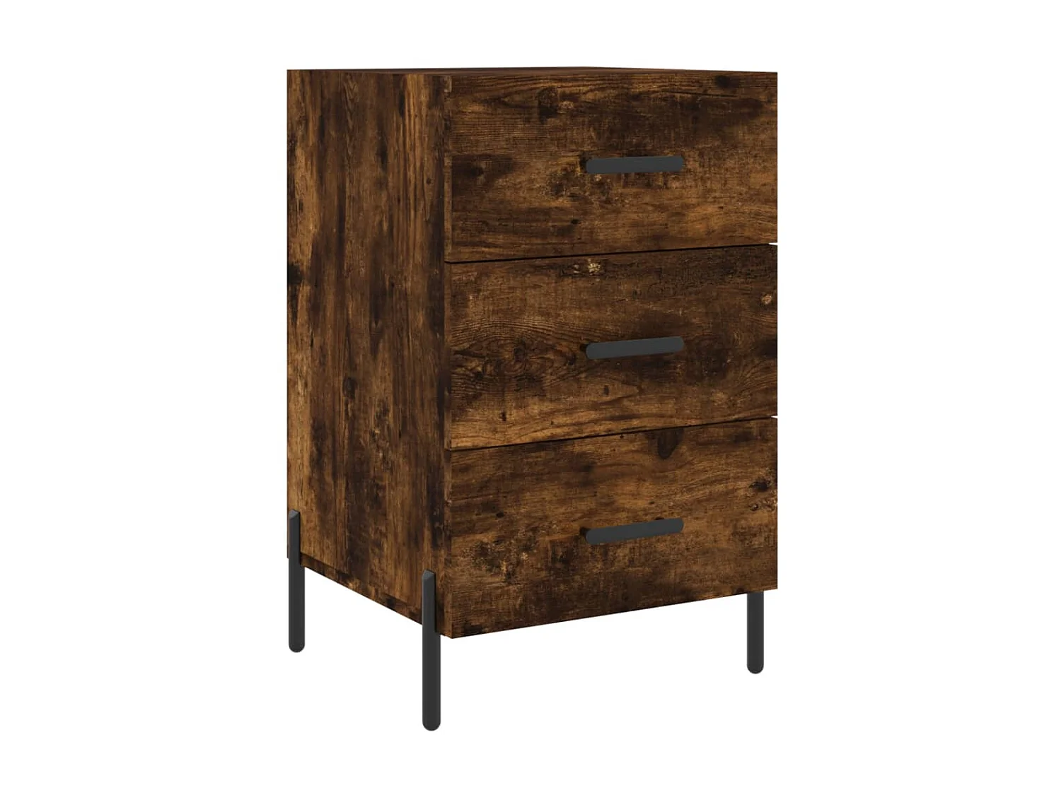 Nachttisch Nachtschrank Räuchereiche 40x40x66 cm Holzwerkstoff -RN28150