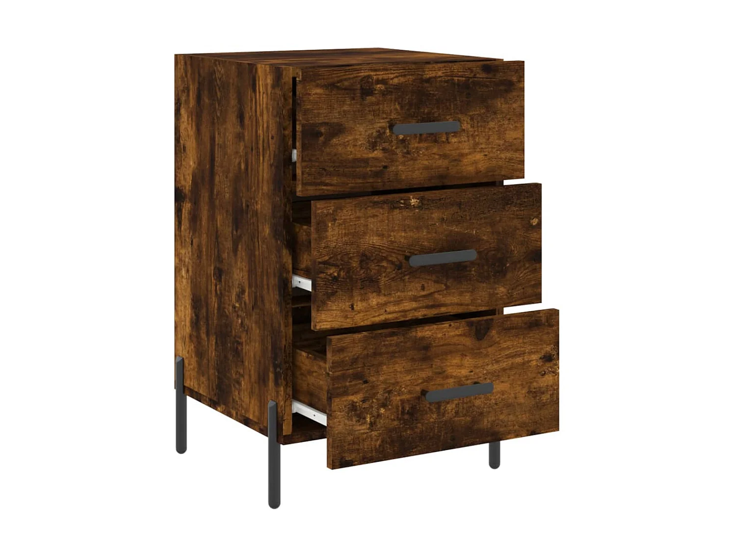 Nachttisch Nachtschrank Räuchereiche 40x40x66 cm Holzwerkstoff -RN28150