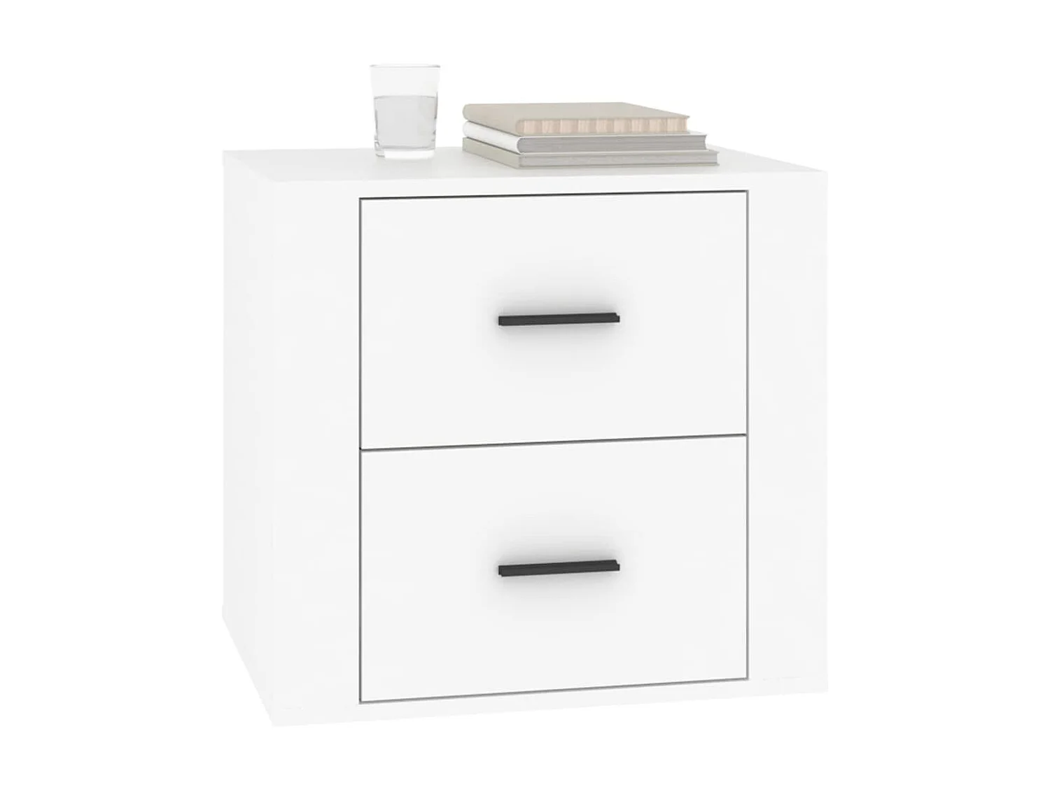 Nachttisch Nachtschrank Weiß 50x39x47 cm -RN16378