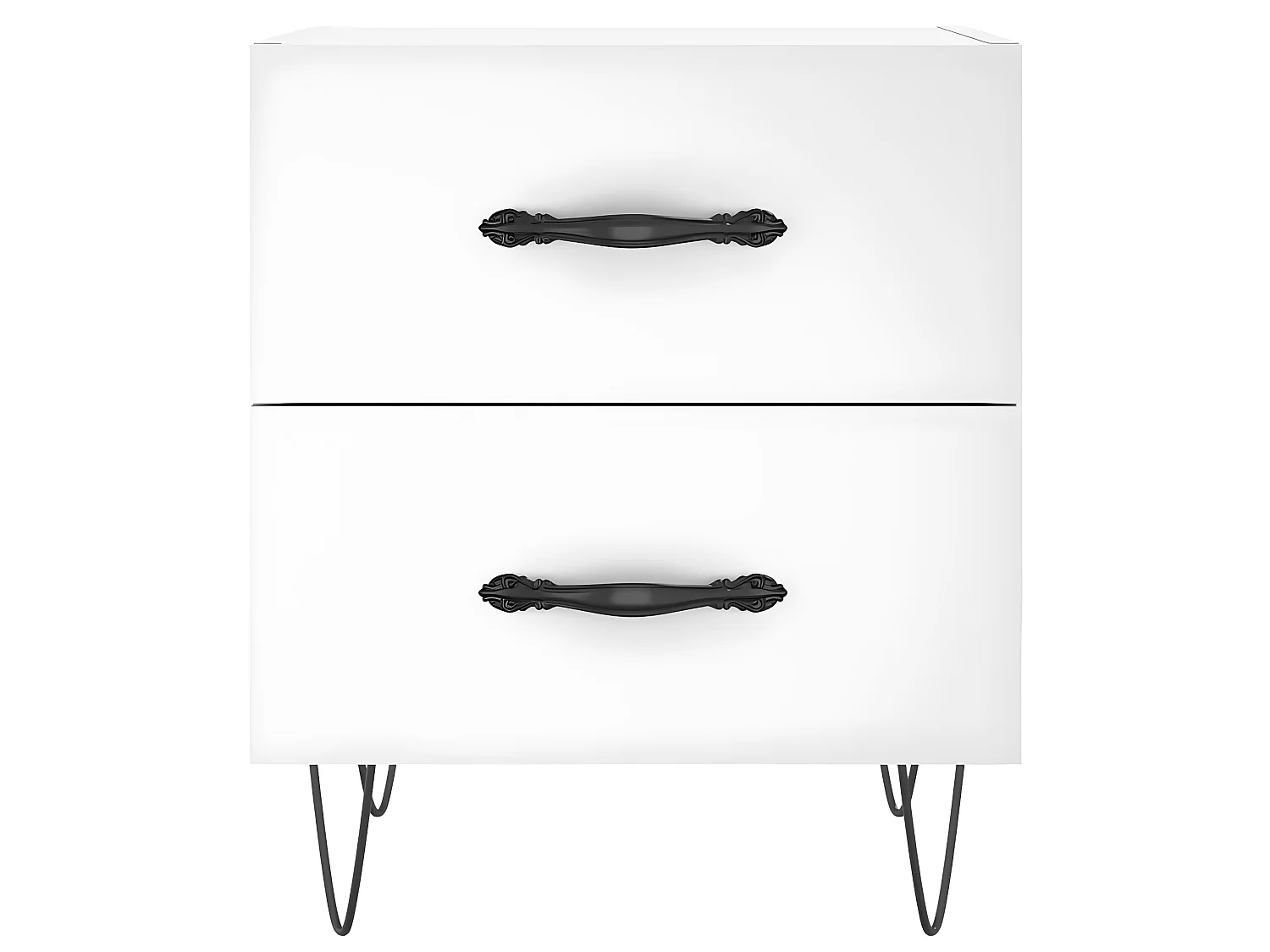 2er-Set Nachttische Nachtschrank Weiß 40x35x47,5 cm Holzwerkstoff -RN12543