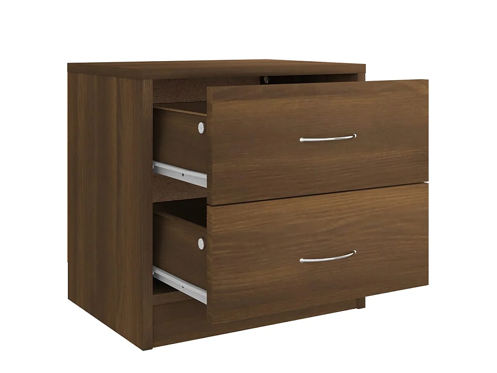 Nachttisch Nachtschrank Braun Eichen-Optik 40x30x40 cm Holzwerkstoff -RN97610