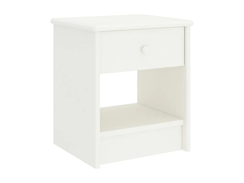 Nachttisch Nachtschrank Weiß 35x30x40 cm Kiefer Massivholz -RN96921
