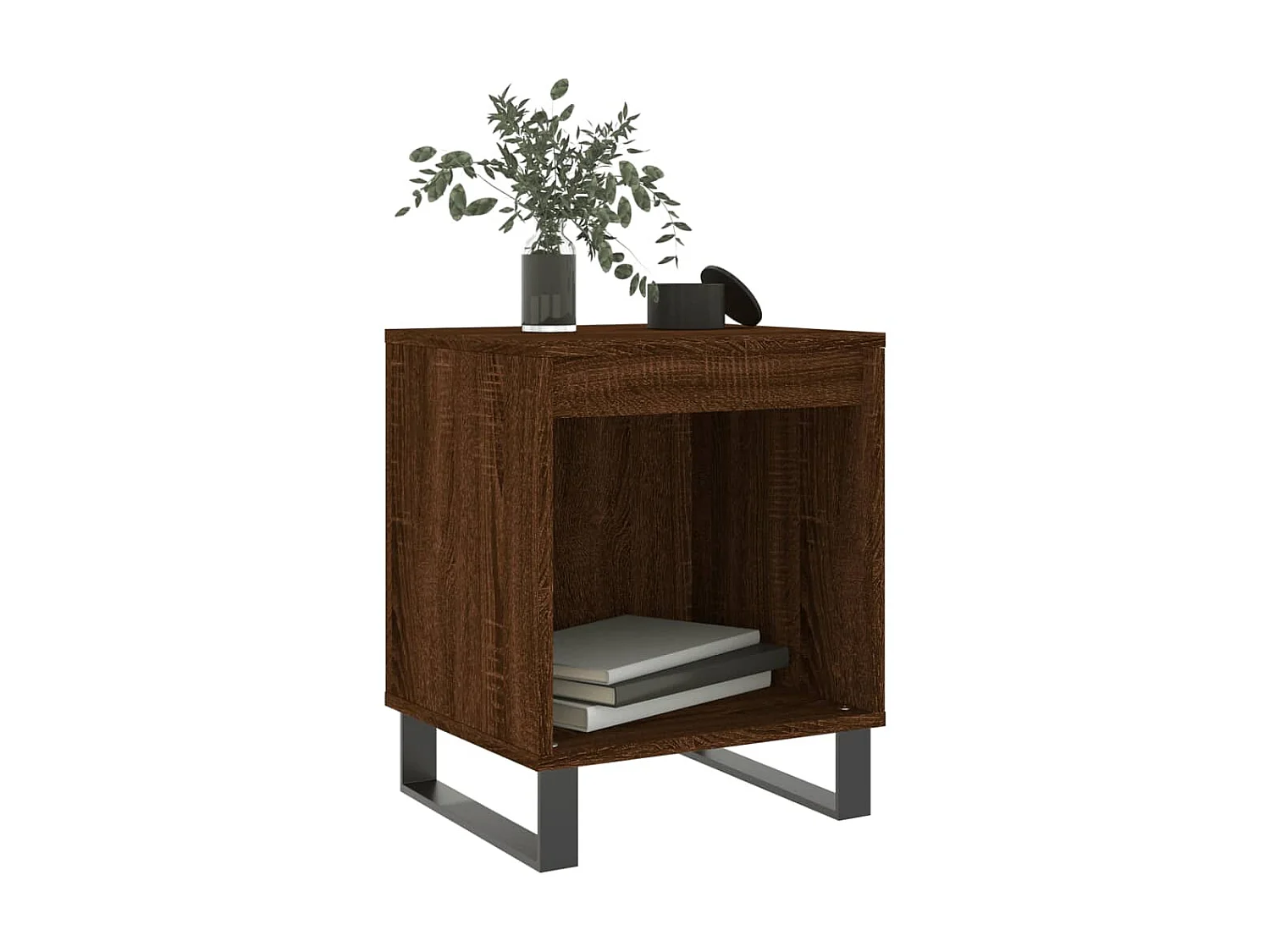 2er-Set Nachttische Nachtschrank Braun Eichen-Optik 40x35x50 cm Holzwerkstoff -RN74406