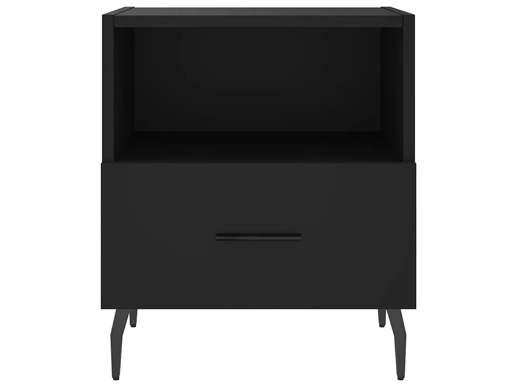 2er-Set Nachttische Nachtschrank Schwarz 40x35x47,5 cm Holzwerkstoff -RN54951