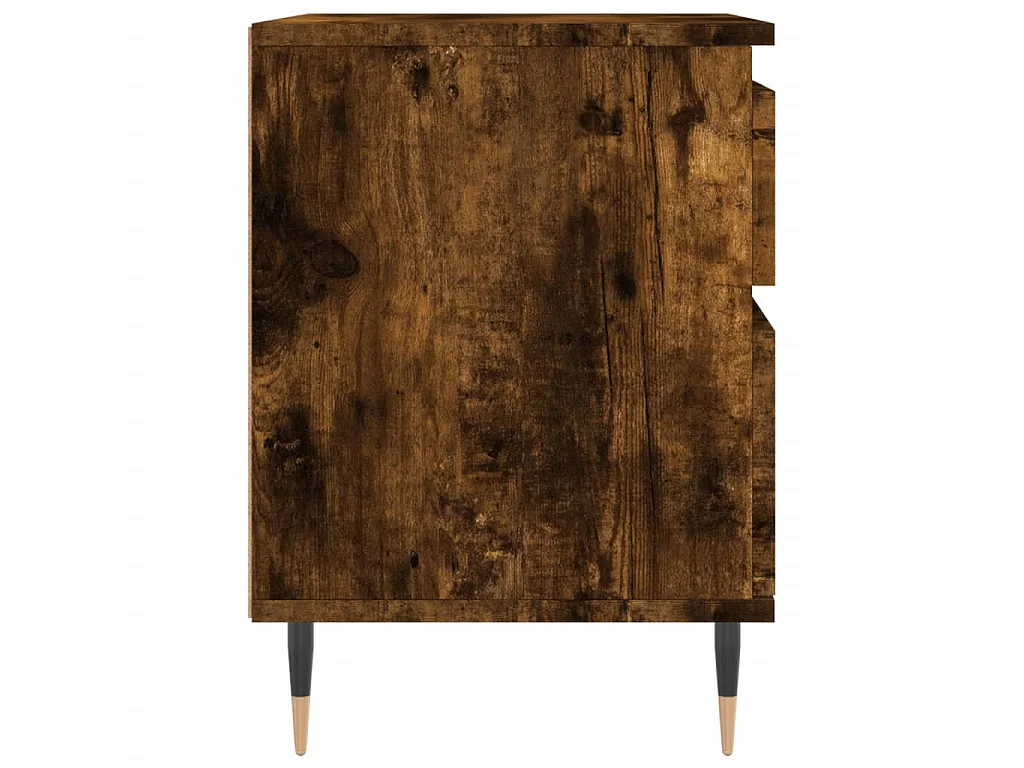 Nachttisch Nachtschrank Räuchereiche 40x35x50 cm Holzwerkstoff -RN24807