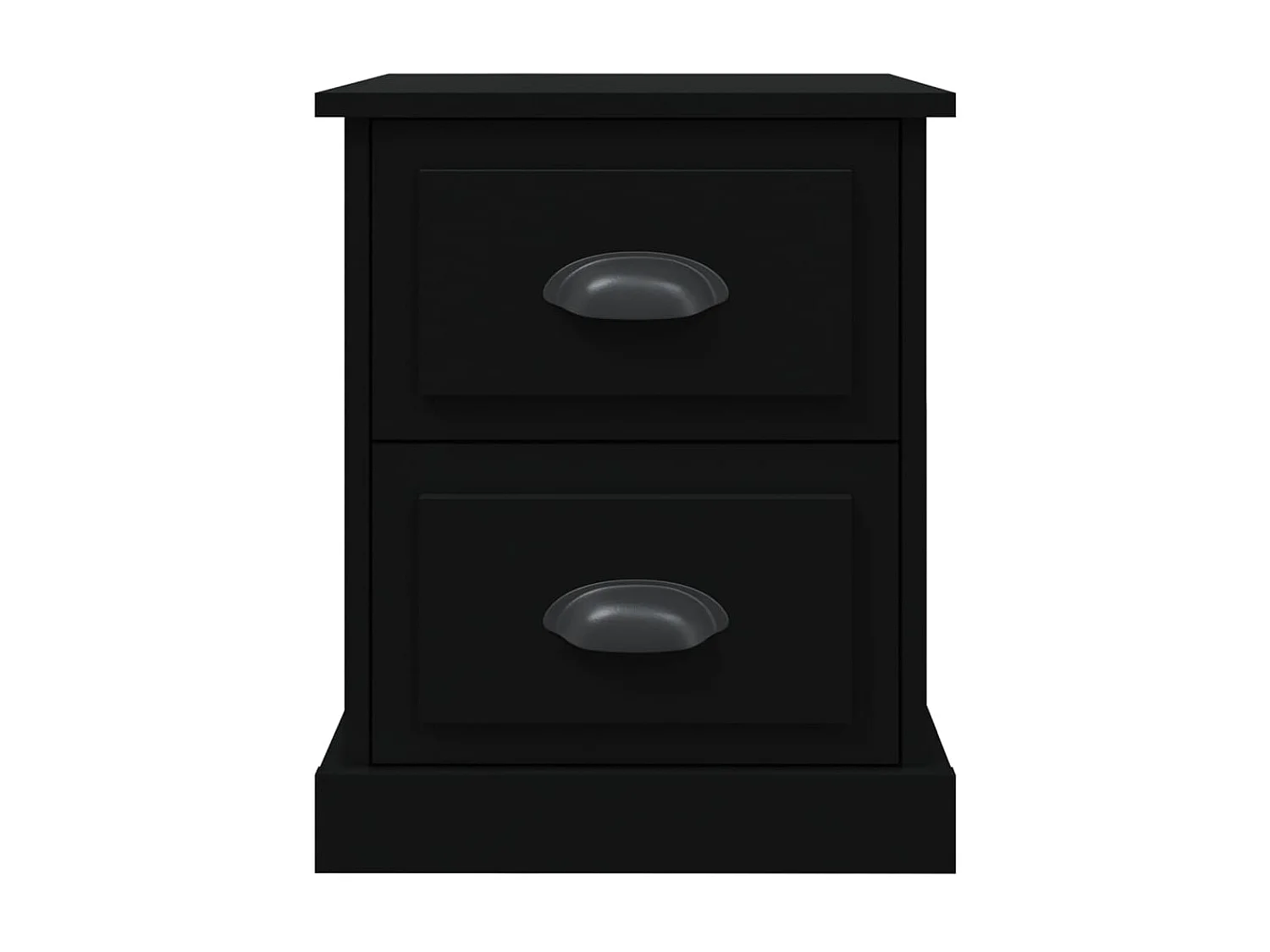 Nachttisch Nachtschrank Schwarz 39x39x47,5 cm Holzwerkstoff -RN49560