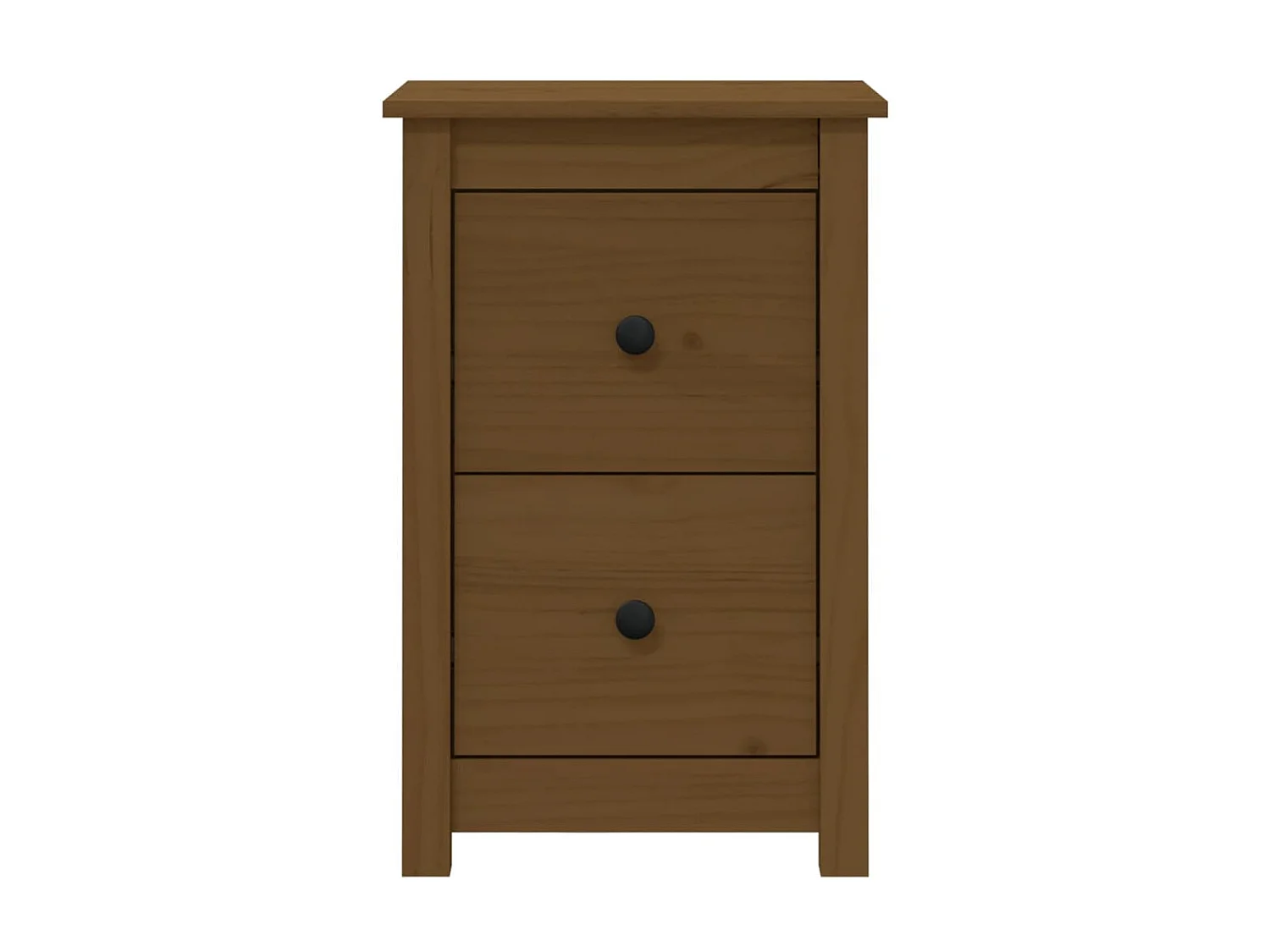 2er-Set Nachttische Nachtschrank Honigbraun 40x35x61,5 cm Massivholz Kiefer -RN94365