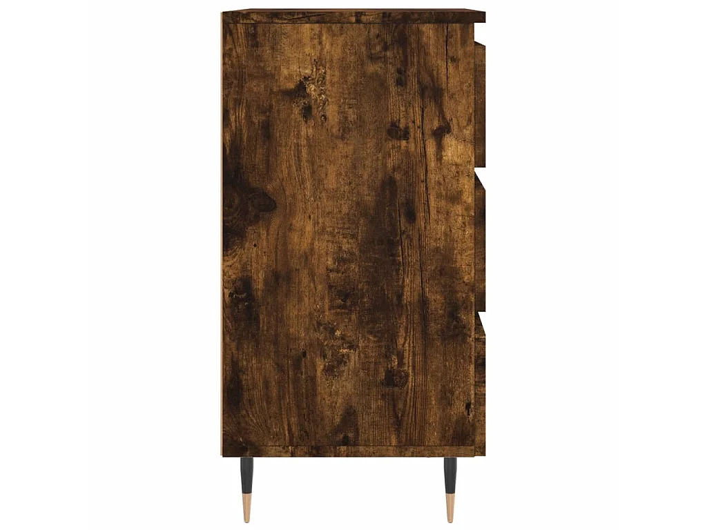 2er-Set Nachttische Nachtschrank Räuchereiche 40x35x69 cm Holzwerkstoff -RN83179