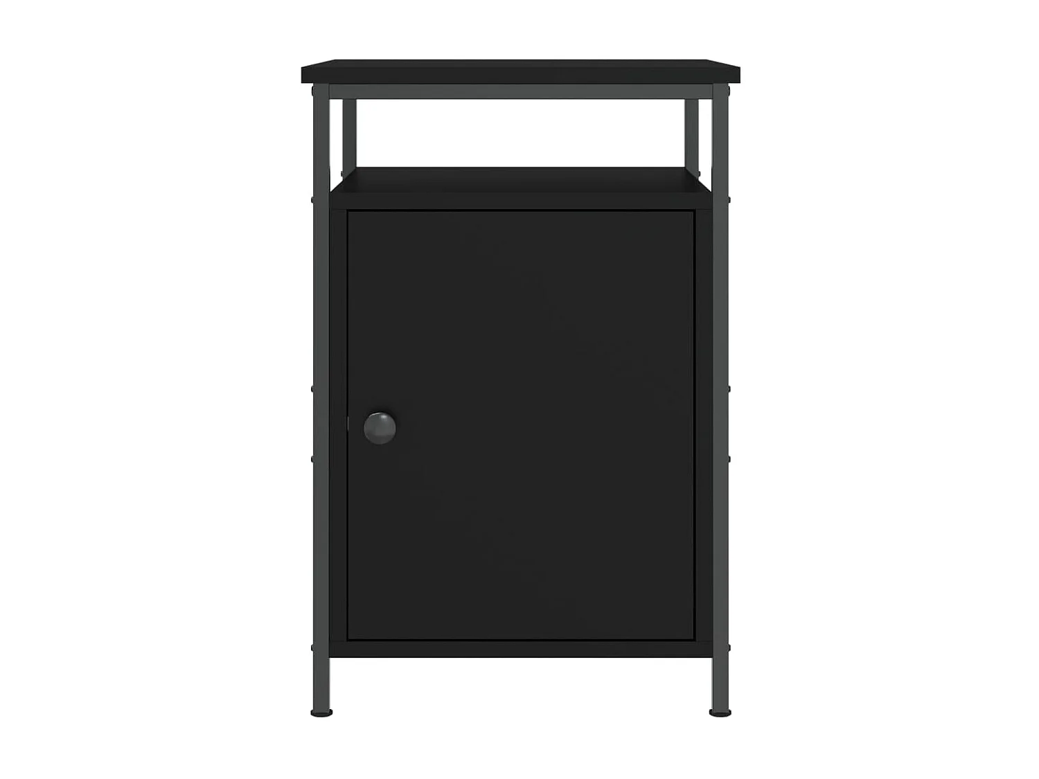 2er-Set Nachttische Nachtschrank Schwarz 40x42x60 cm Holzwerkstoff -RN25424